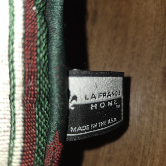 Vintage Olde Time Santa Needlepoint Throw Pillow Made In USA La France Home - Picture 6 of 6